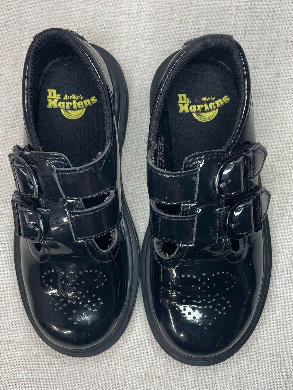 Dr. Martens Little Girl Black Patent Leather Mary Jane’s - Picture 4 of 9